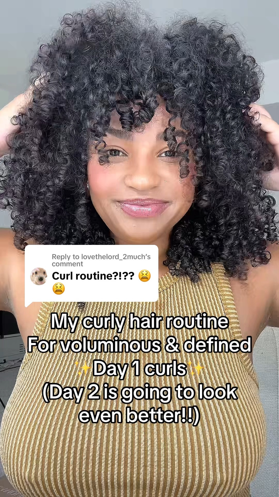 The volume will double for this style by tmrw!!

curly hair routine
curly hair products
clean curly hair products 
