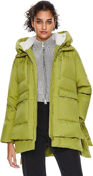 Orolay Women's Hooded Down Jacket Winter Puffer Jacket Water-Resistant Zippered Down Coat with He... | Amazon (US)
