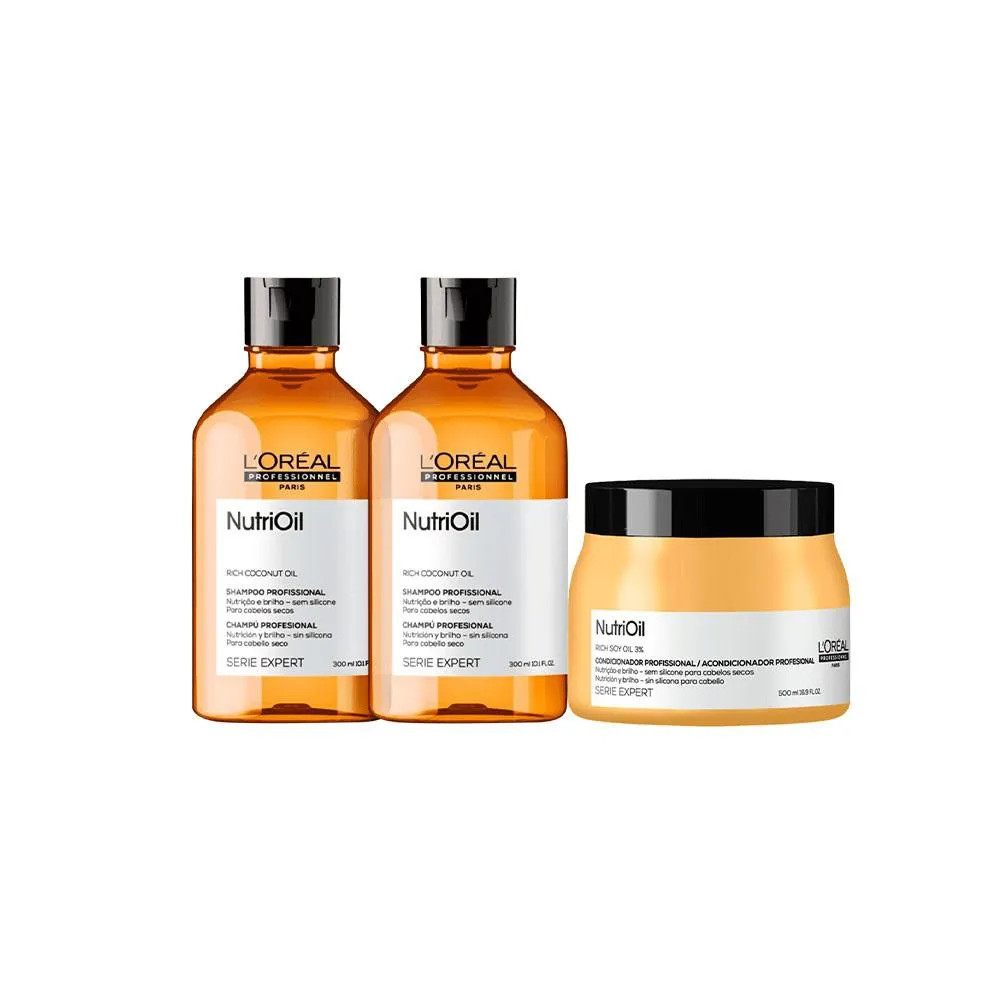 Kit L'oréal Professionnel Serie Expert Nutrioil - Shampoo E Máscara (3 Produtos) | DrogaRaia (BR)