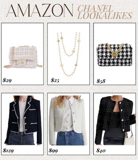 Chanel look for less finds from Amazon #founditonamazon 

#LTKfindsunder50 #LTKitbag #LTKstyletip
