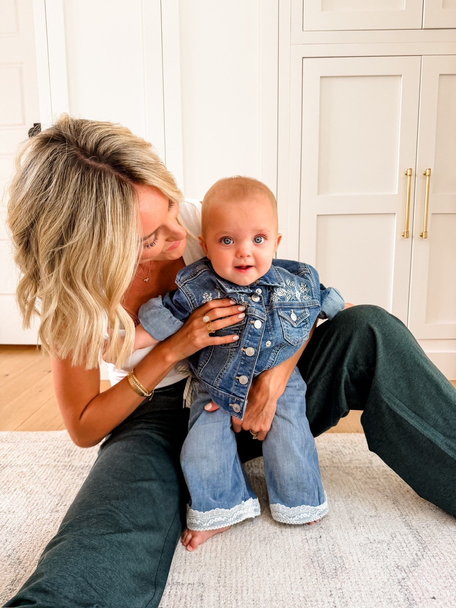#AbercrombiePartner Can’t handle how cute she looks in this! When it gets colder this jacket will be the perfect fit, so I sized up a bit for now! Plus you can get 30% off select styles now! I got her 12MO in the jacket and 9MO in the jeans. @abercrombie 

Loverly grey, kids outfits, baby girl clothing, denim jacket baby girls, girls jeans

#LTKmomlife #LTKKids #LTKBaby