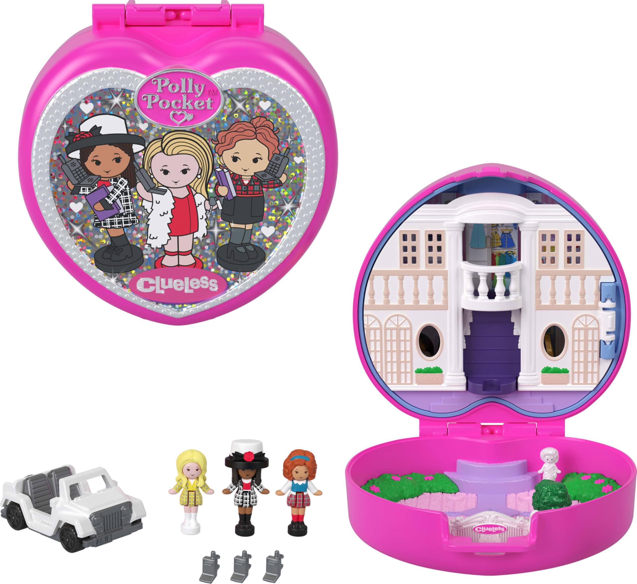 Polly Pocket x Clueless Collector Compact, Micro Dolls and Playset, 5 Themed Accessories Includin... | Amazon (US)