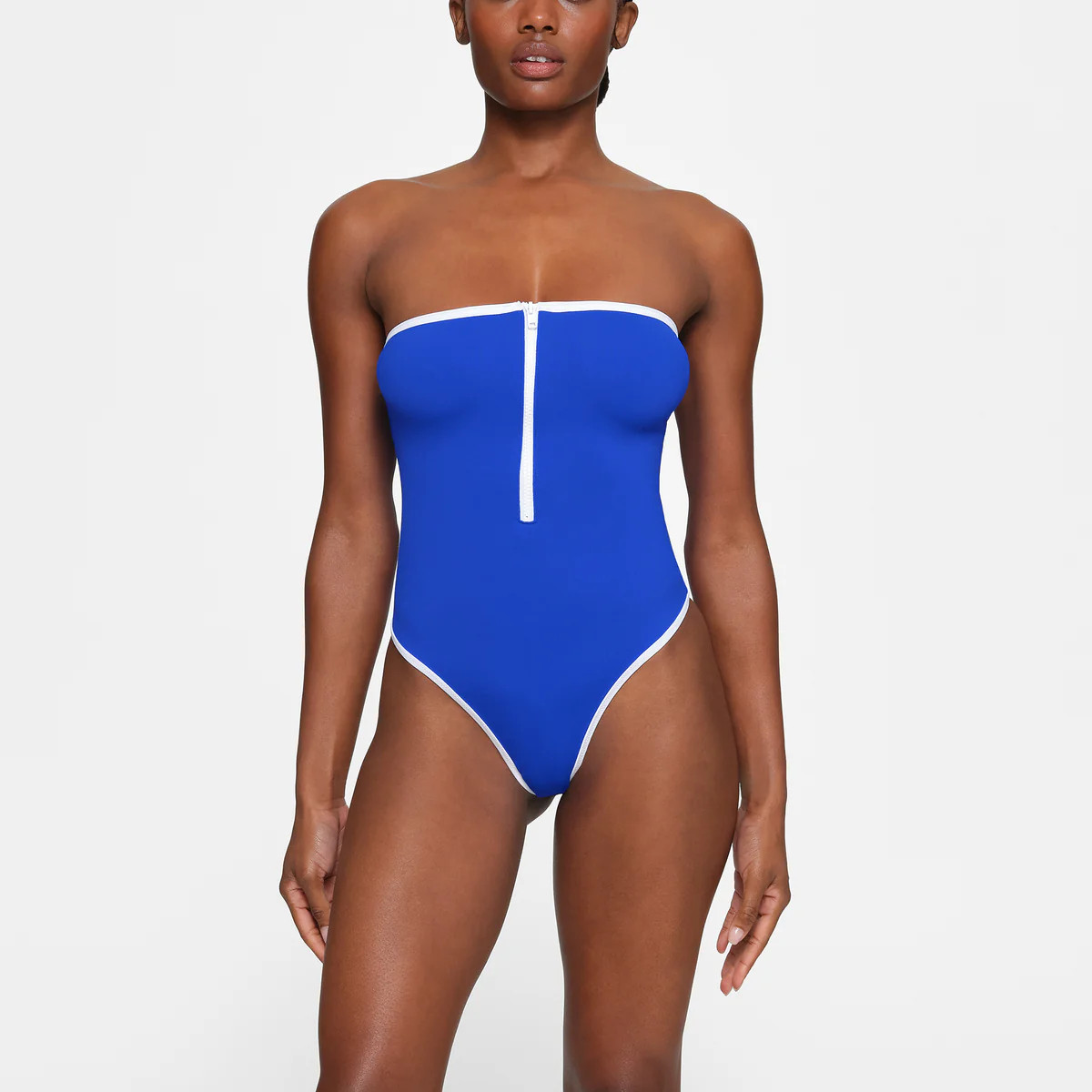 ZIP-UP SWIM STRAPLESS ONE PIECE | SKIMS (US)