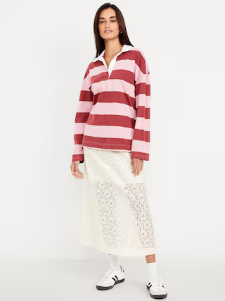 High-Waisted Lace Midi Skirt | Old Navy (US)