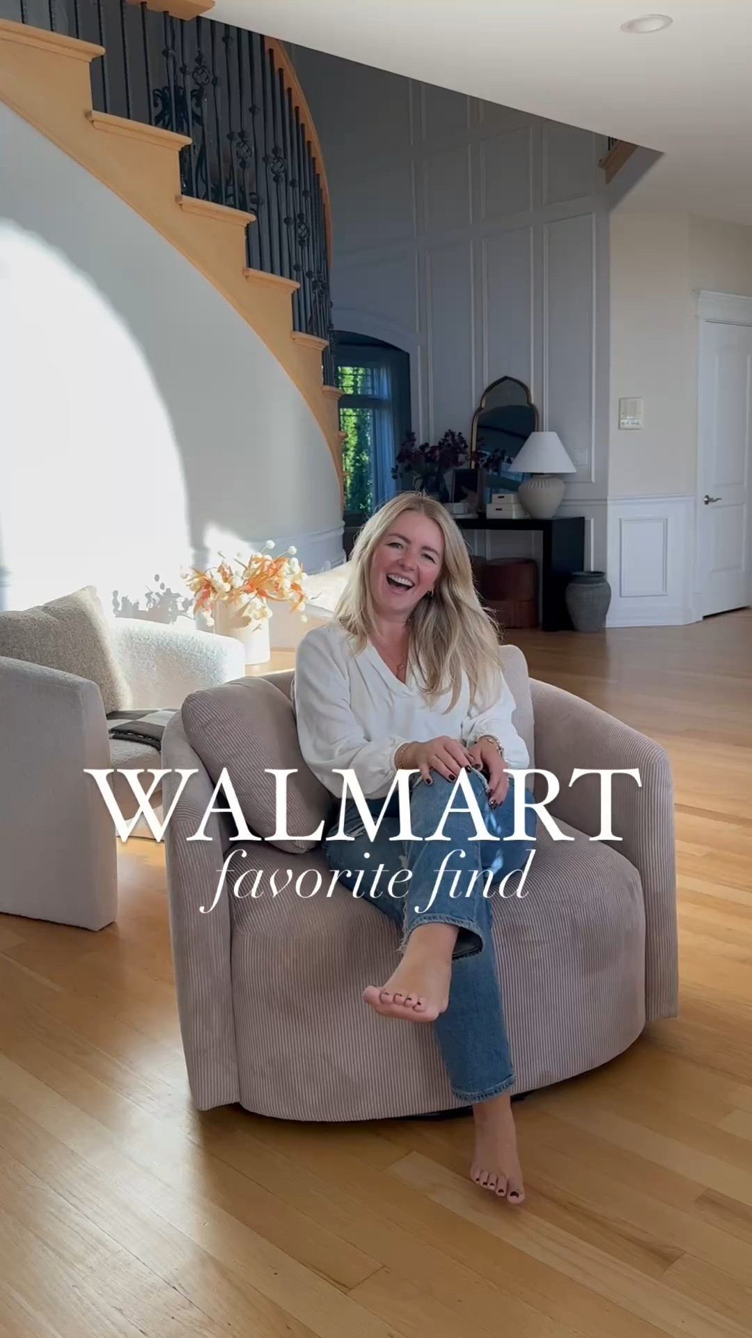 My chair is on sale! It’s rarely ever on sale on this color and it is so beautiful! @walmart #walmart #walmartfinds #walmarthome #accentchair #sale 

#LTKSeasonal #LTKSaleAlert #LTKHome