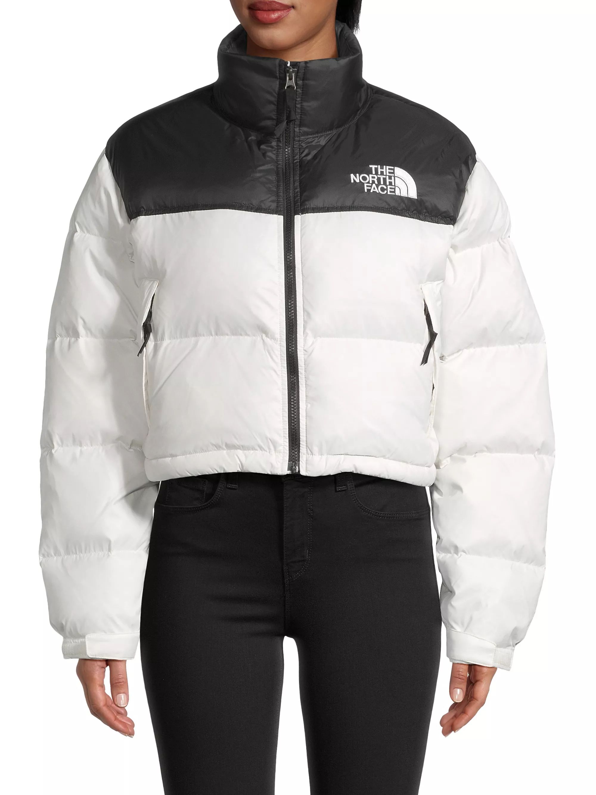 Nuptse Cropped Down Puffer Jacket | Saks Fifth Avenue