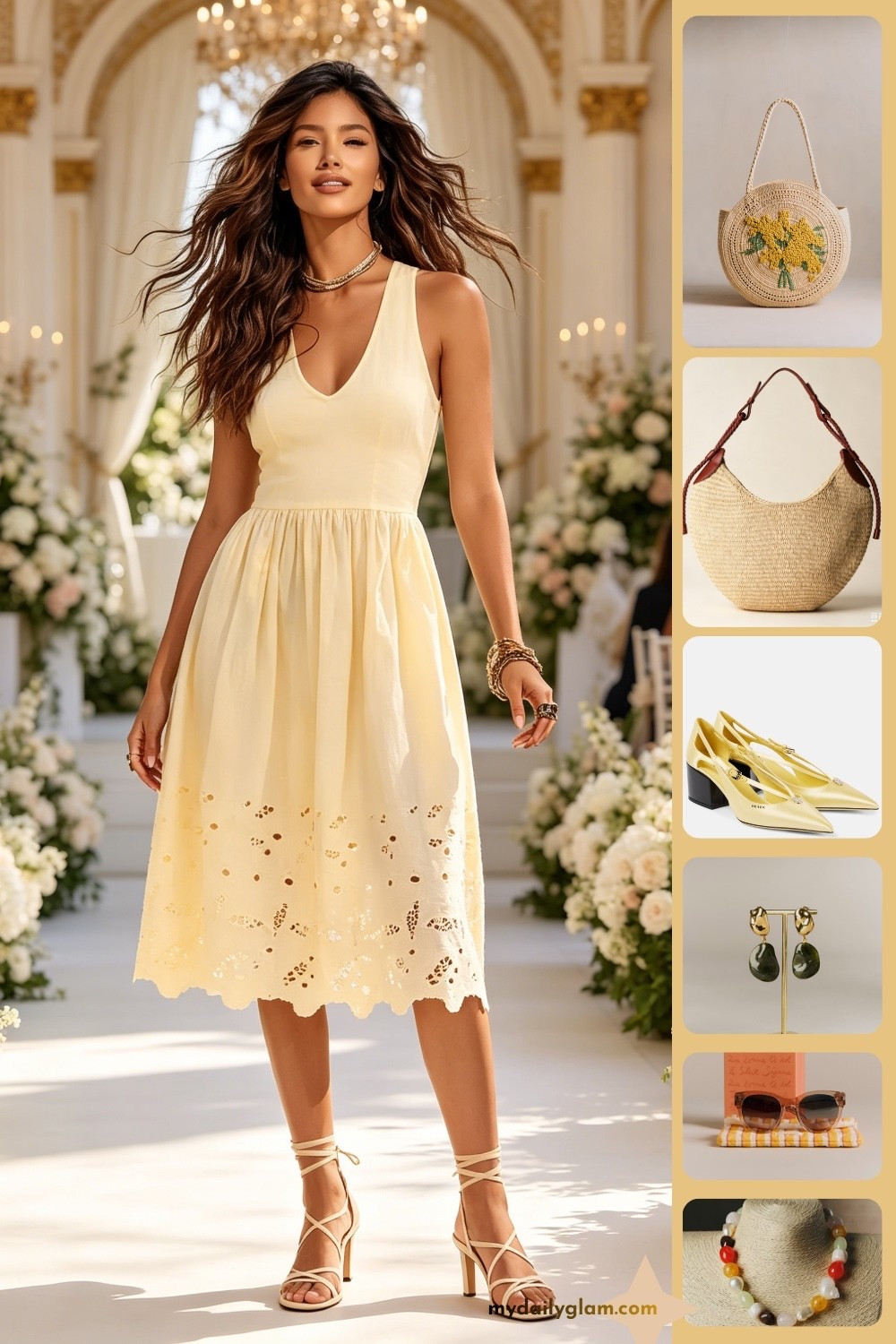 Styled with warm neutrals and woven details for that timeless sunlit vibe
This pale yellow eyelet midi dress is the perfect warm-weather staple.
Effortlessly polished for brunch, weddings, and every sunny occasion.

Pale Yellow Eyelet Midi Dress, Sunlit Brunch Style, Neutral Summer Outfit
#SummerDress #EyeletDress #WarmWeatherStyle

#LTKootd #LTKOver40 #LTKWedding