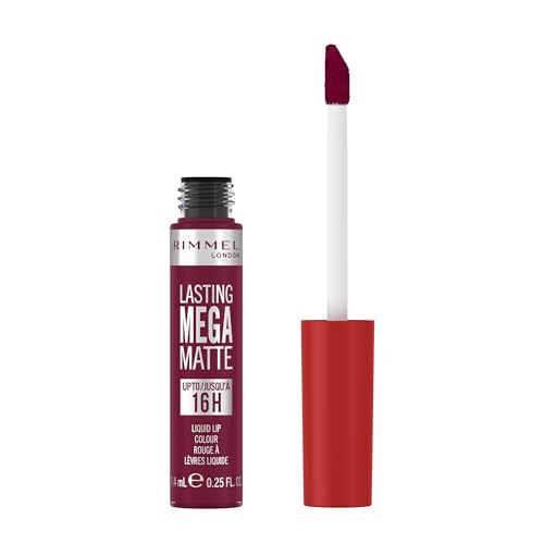 Rimmel London Lasting Mega Matte Liquid Lipstick, Long-Lasting, Hydrating, Vegan Formula - 940 - Rock me Purple, 0.25oz | Amazon (US)