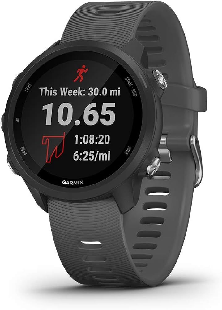 Garmin Forerunner 245, GPS Running Smartwatch with Advanced Dynamics, Slate Gray | Amazon (US)