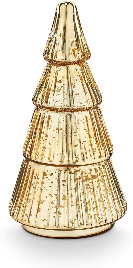 Illume Noble Holiday Winter White Mercury Glass Tree, 8.5 oz. Candle, Gold | Amazon (US)