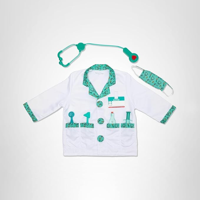 Melissa & Doug Doctor Costume Dress-Up Set for Kids (8-Piece) – Pretend Play Outfit with Stetho... | Amazon (US)