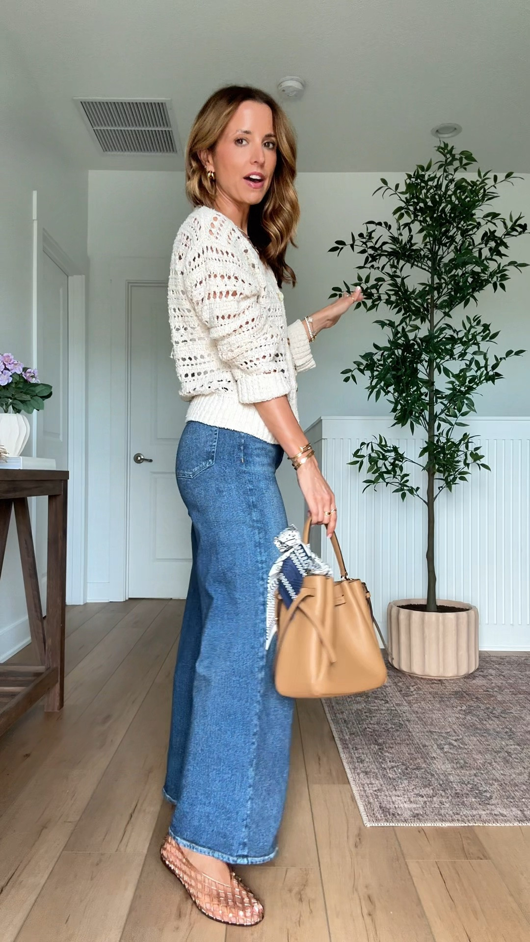 The viral sweatpants jeans are BACK! The denim look is printed onto the fabric, but these are  100% cotton terry cloth. Wearing 23 in sweatpant jeans (size down 1). Rag & Bone Miramar Sofie Ankle-Length Pants - comes in full length, too & linking below. I have colors ‘Minetta’ and ‘Venice’. Minetta is a new color! Travel outfits. Elevated casual outfits. Business casual. Everyday outfits. Mom outfits. Target cardigan in XS.

#LTKootd #LTKgrwm #LTKTravel