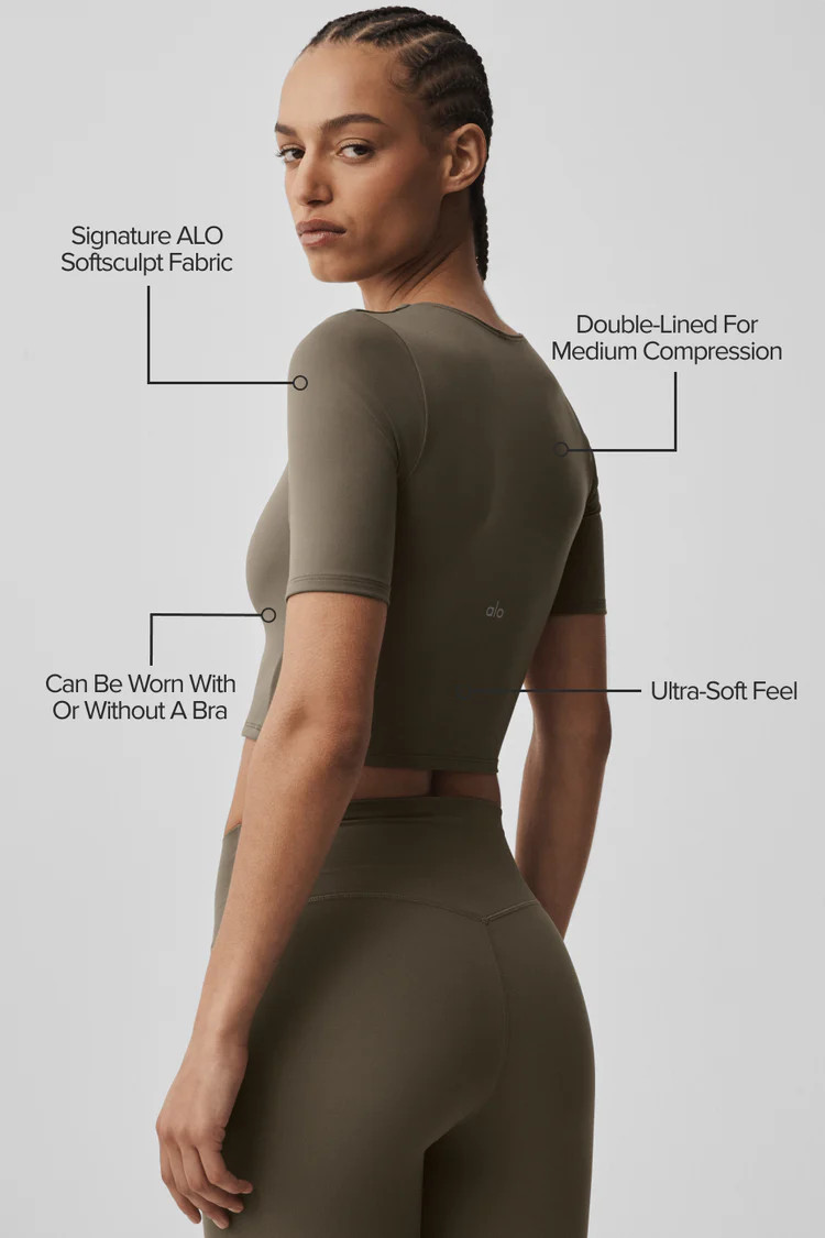 ALO Softsculpt Precision Half Sleeve Tee | Alo Yoga (US)