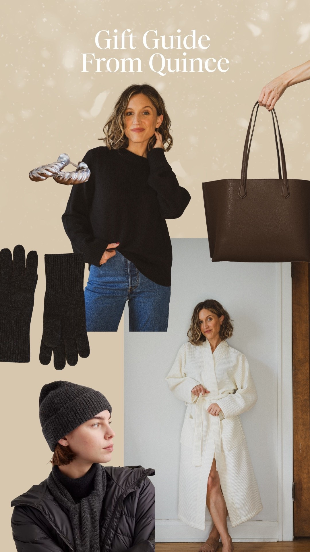
Gift Ideas From @onequince

1/ Mongolian Cashmere Ribbed Beanie & Mongolian Cashmere Gloves
2/ Organic Airy Gauze Blanket
3/ Croissant Hoops
4/ Organic Turkish Waffle Robe
5/ Mongolian Cashmere Oversized Crewneck Sweater
6/ Italian Leather Triple Compartment Tote

#quincepartner


#LTKSeasonal #LTKHoliday #LTKGiftGuide