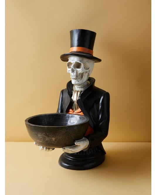 20in Skeleton Butler Candy Bowl | HomeGoods