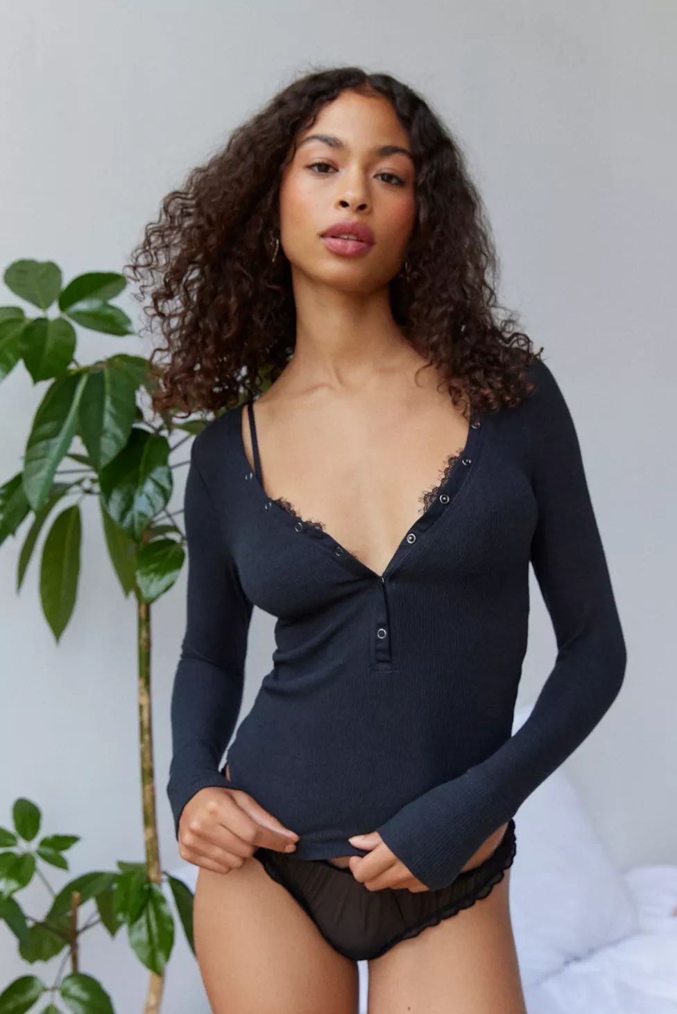 Out From Under Everyday Snap Henley Top | Urban Outfitters (US and RoW)