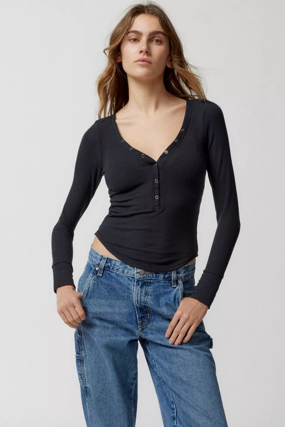 Out From Under Everyday Snap Henley Top | Urban Outfitters (US and RoW)