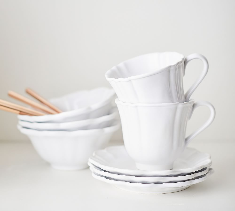 Monique Lhuillier Juliana Scalloped Mug | Pottery Barn (US)