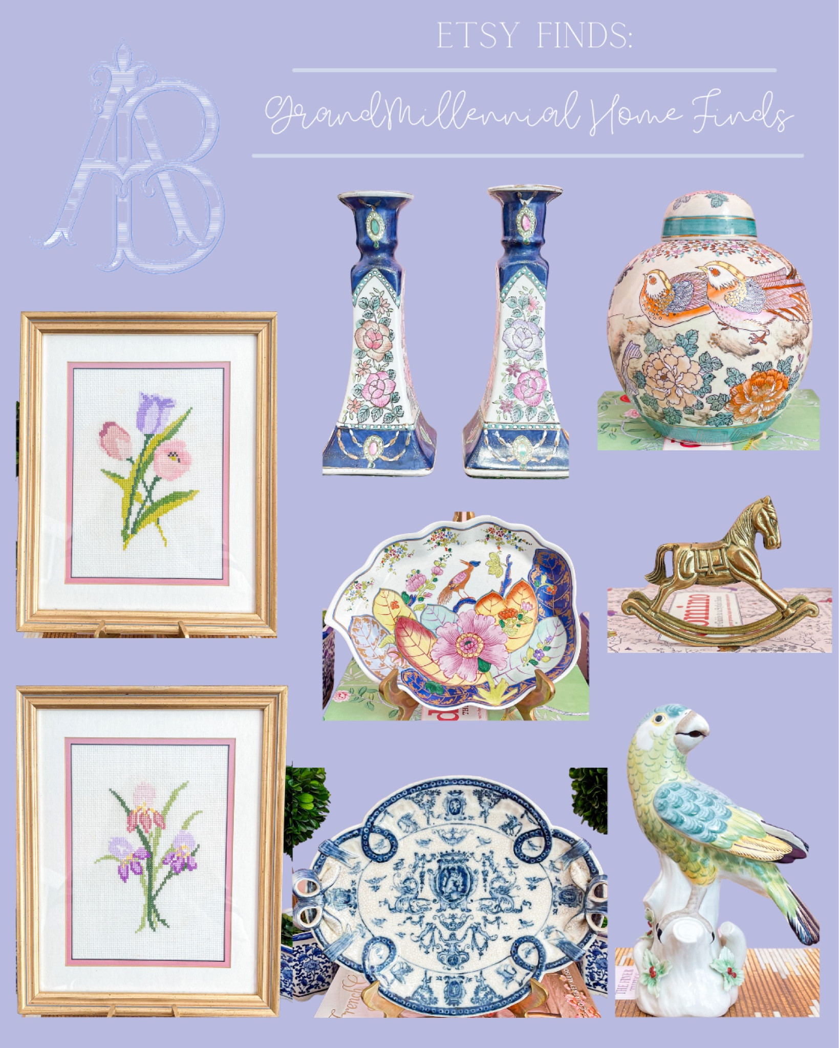 Etsy Grandmillennial vintage finds!

Lenox spice village, lenox village canister, GrandMillennial home, pastel aesthetic, kitchen decor, new traditional home, GrandMillennial style, vintage finds, vintage home, Etsy finds, tobacco leaf, mottahedeh, vintage needlepoint floral art, United Wilson, Chelsea house, Imari vase, floral candlesticks, tablescape, Shelfie, brass nursery decor

#LTKSeasonal #LTKGiftGuide #LTKhome