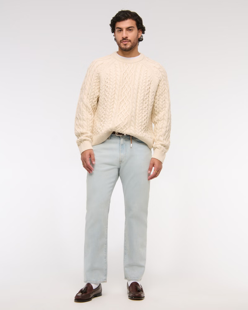 Men's Athletic Straight Jean | Men's Bottoms | Abercrombie.com | Abercrombie & Fitch (US)