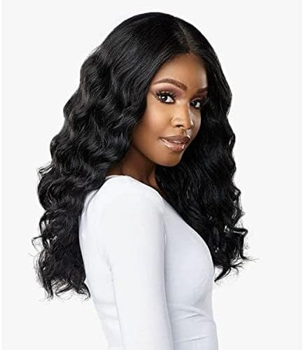 Sensationnel Human Hair Blend HD Lace Front Wig Butta Lace Deep Wave 20" (BALAYAGECHOCOLATE) | Amazon (US)