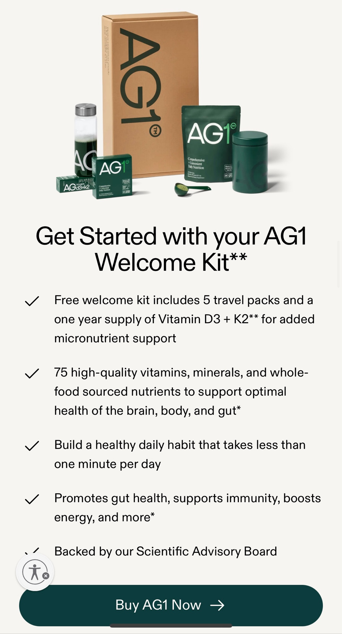 My every morning routine
AG1 - vitamins, minerals, pre and probiotics 

#LTKFitness #LTKBeauty