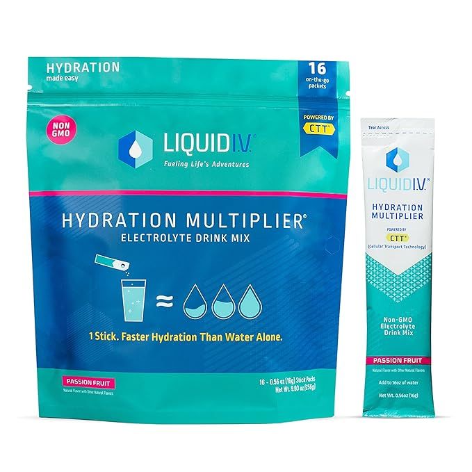 Liquid I.V. Hydration Multiplier - Passion Fruit - Hydration Powder Packets | Electrolyte Powder ... | Amazon (US)