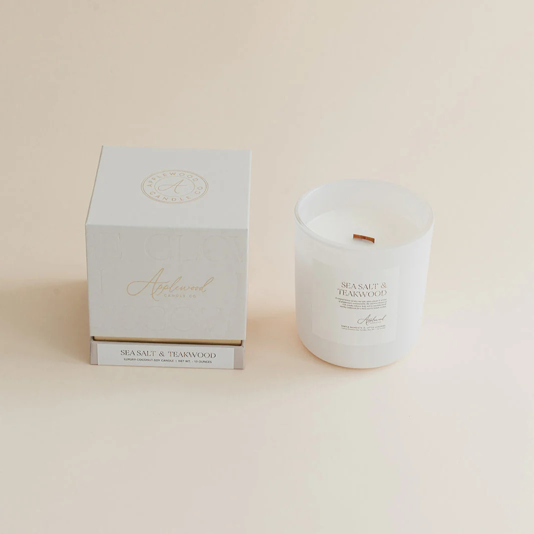 Sea Salt & Teakwood | Applewood Candle Co.