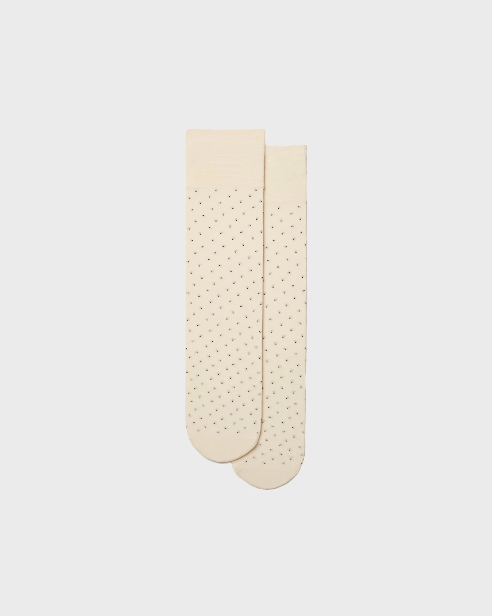 Swedish Stockings Knee-High Socks Eira Petite Dots  Svart/beige  ONESIZE | WAKAKUU