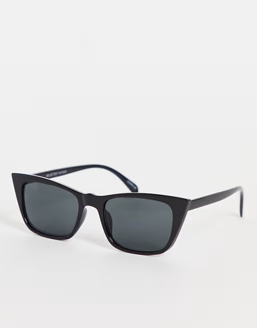 Selected Femme cat eye sunglasses in black | ASOS (Global)