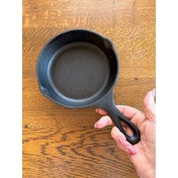 Vintage Small Lodge Cast Iron Skillet - 6"" 2 Notch Pan Cookware | Etsy (US)