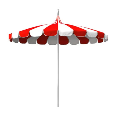 8.5' Sunbrella® Two-Tone Pagoda Umbrella | Wayfair North America