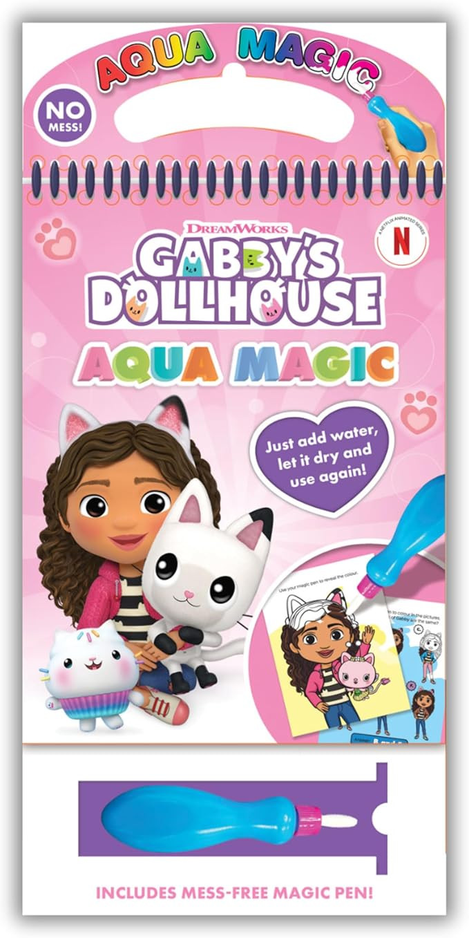 Gabbys Dollhouse Toys UK - Gabby's Dollhouse Aqua Magic, Water Colouring Books for Children, Colo... | Amazon (UK)