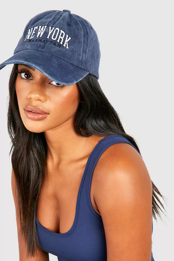 New York Washed Cap | Boohoo.com (UK & IE)