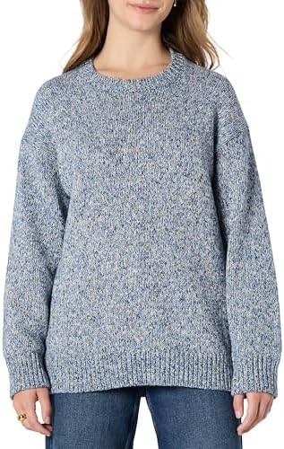 Amazon Essentials (Demi's Pick) Women's Oversized-Fit Multi-Color Heavyweight Crewneck Sweater | Amazon (US)