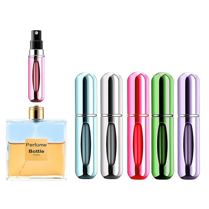 Portable Mini Perfume Atomizer Bottle, Refillable Spray, Scent Pump Case, Travel Atomizer (5ml, 5... | Amazon (US)