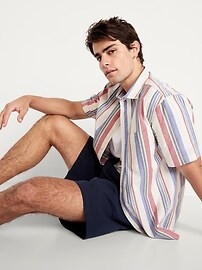 Classic Fit Everyday Striped Oxford Shirt | Old Navy (US)