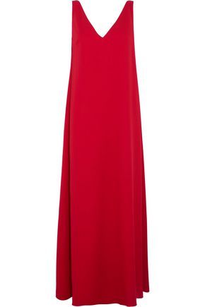 Valentino Woman Draped Wool-crepe Gown Red Size 42 | The Outnet Global