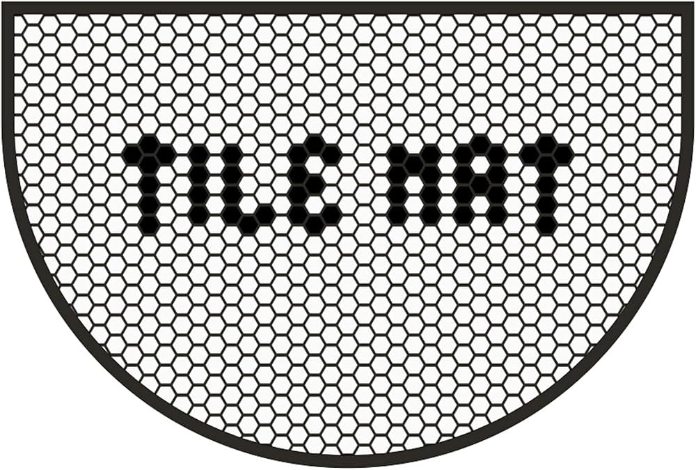 Letterfolk Customizable Doormat - Half Moon All Weather Rubber Doormat 36x24 - White | Amazon (US)