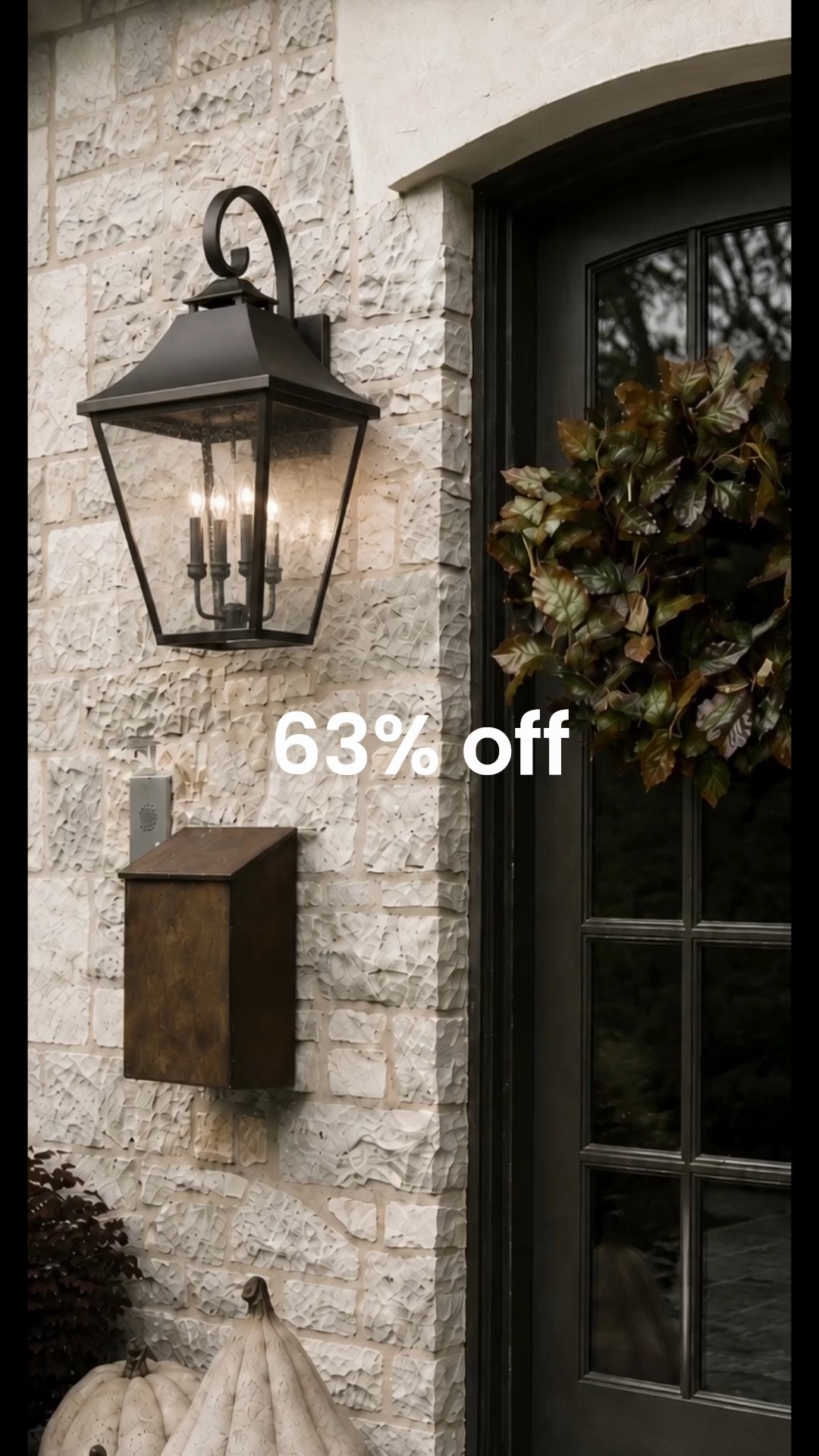 Wow, 63% off the largest size is 33 inches. This is massive. Looks like a vintage outdoor wall light vintage outdoor wall lantern outdoor

#LTKHome #LTKSaleAlert