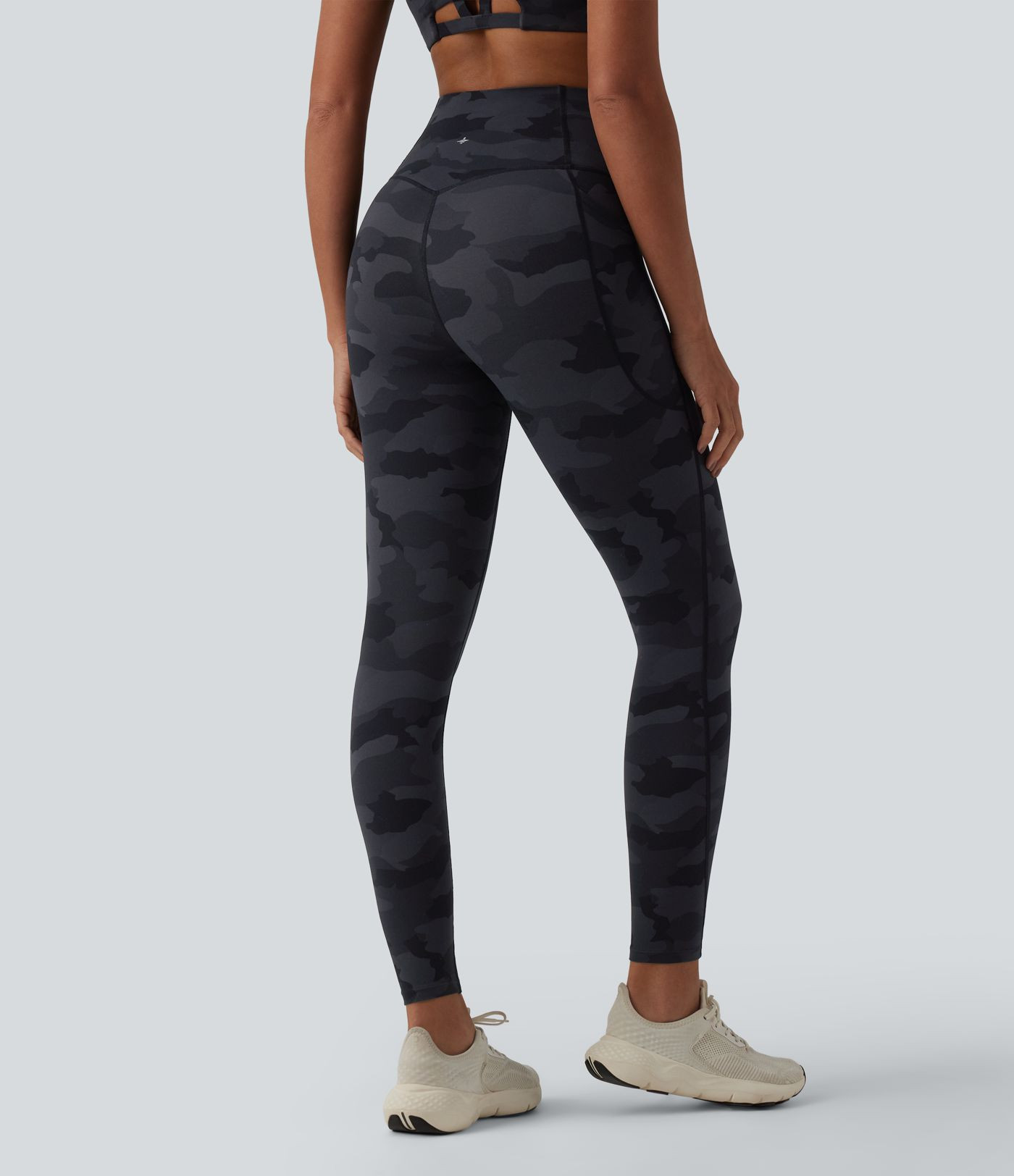 Women’s Halara UltraSculpt™ Camo Print High Waisted Tummy Control Running Leggings with Pocke... | HALARA