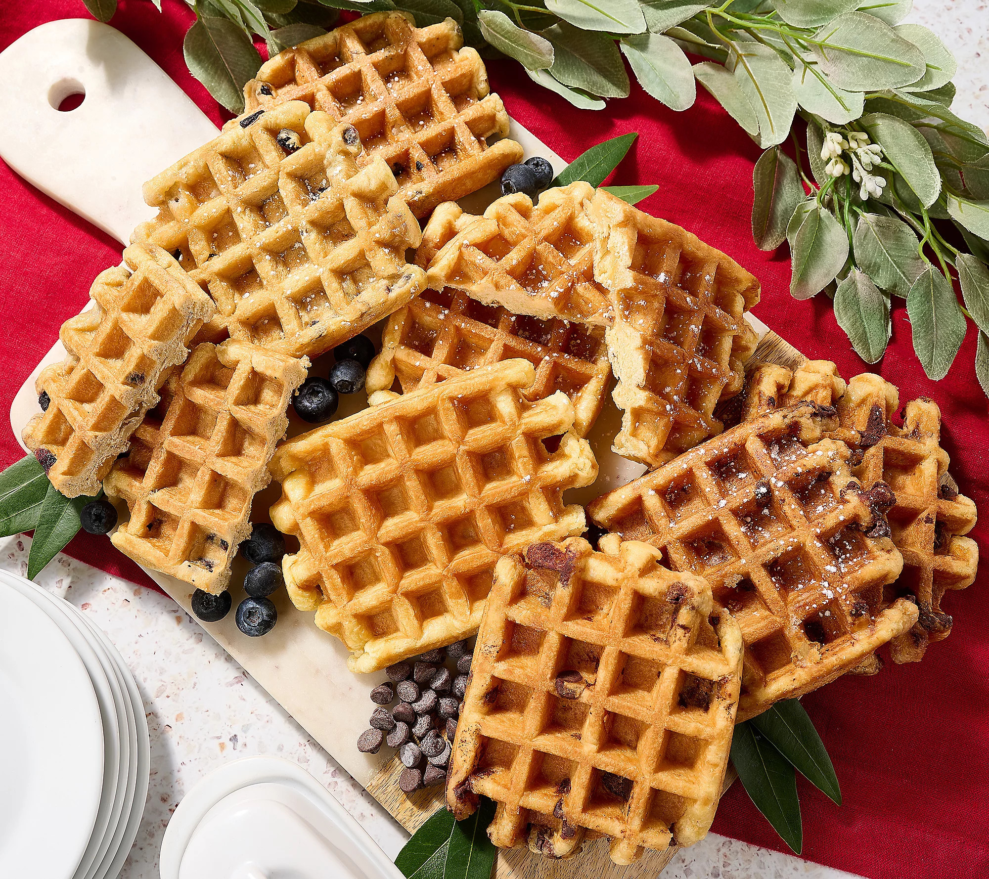 Le Waf (9) 4oz Sweet Artisan Waffles In Choice of Flavors | QVC
