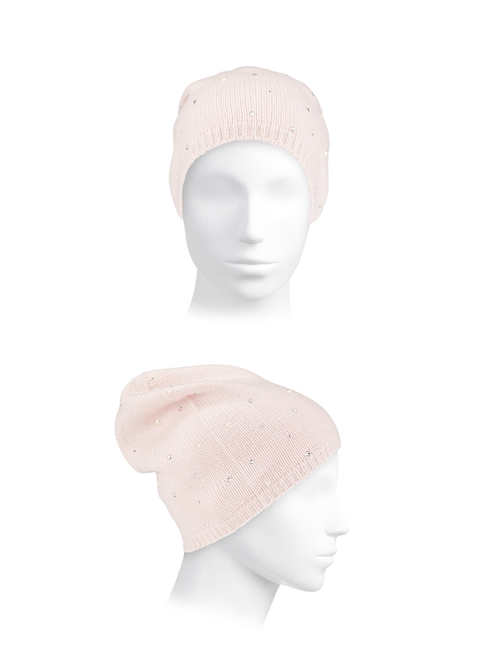 Carolyn Rowan Collection Crystal &amp; Imitation Pearl Cashmere Baggy Beanie | Saks Fifth Avenue