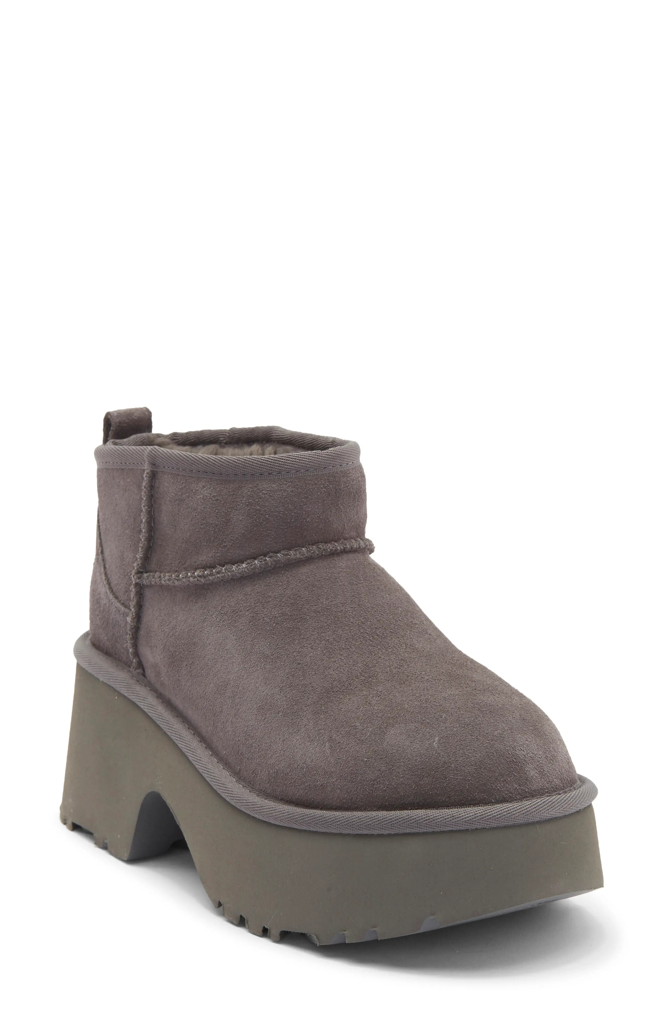 UGG® Classic Ultra Mini New Heights Platform Boot in Hickory at Nordstrom Rack, Size 9 | Nordstrom Rack