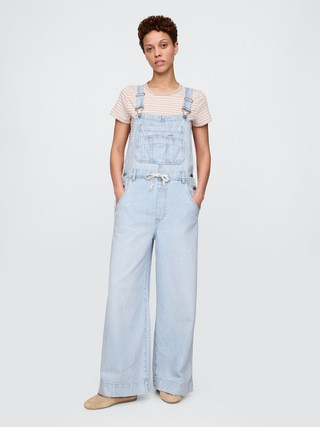 UltraSoft Denim Baggy Overalls | Gap (US)