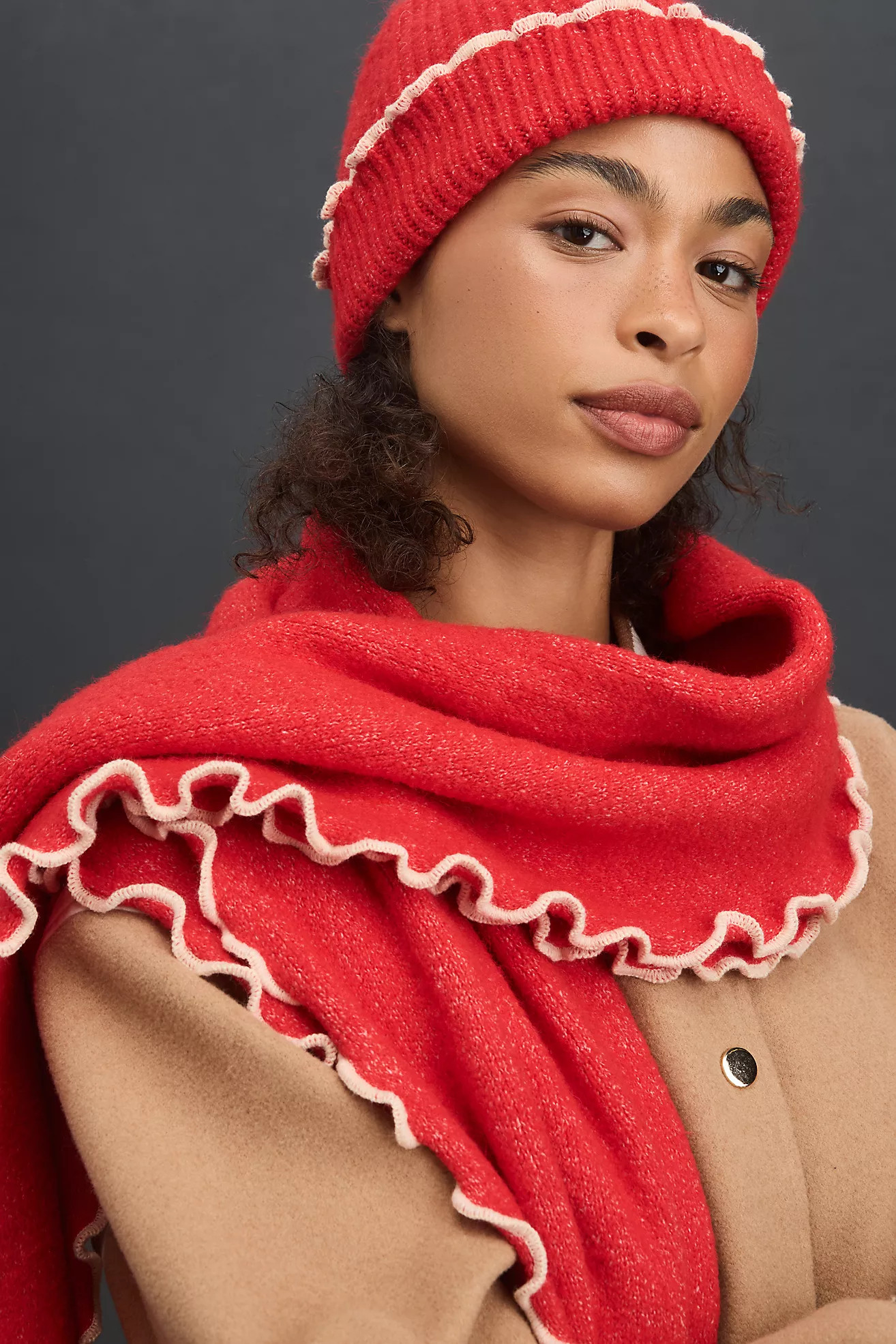 Maeve Lettuce Edge Scallop Scarf | Anthropologie (US)