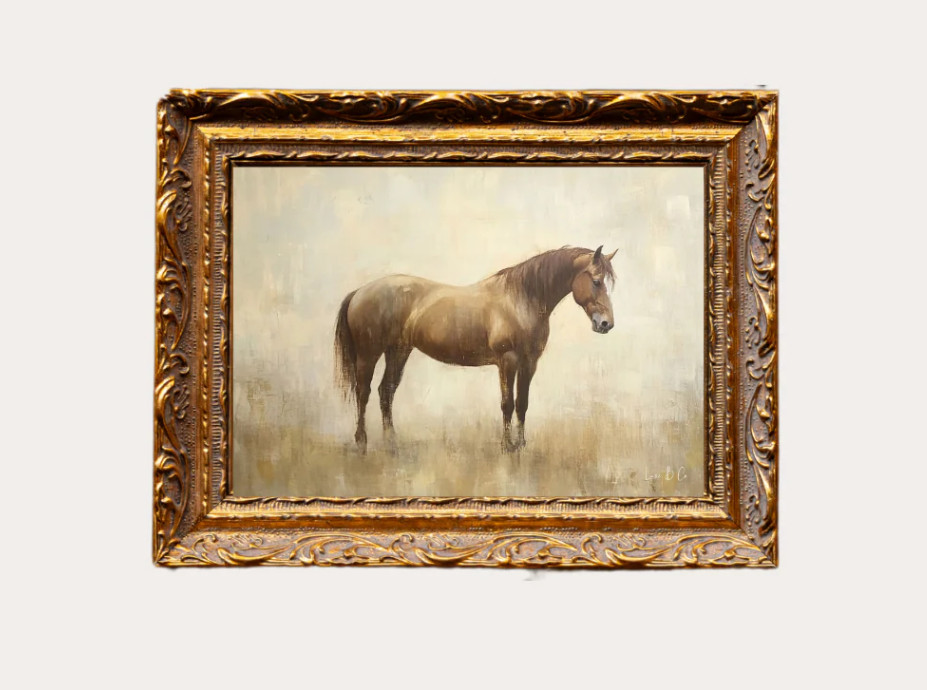 Le Cheval Framed Art | 5 x 7 | Fiddle & Fig