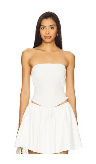 Cici Strapless Top in White | Revolve Clothing (Global)