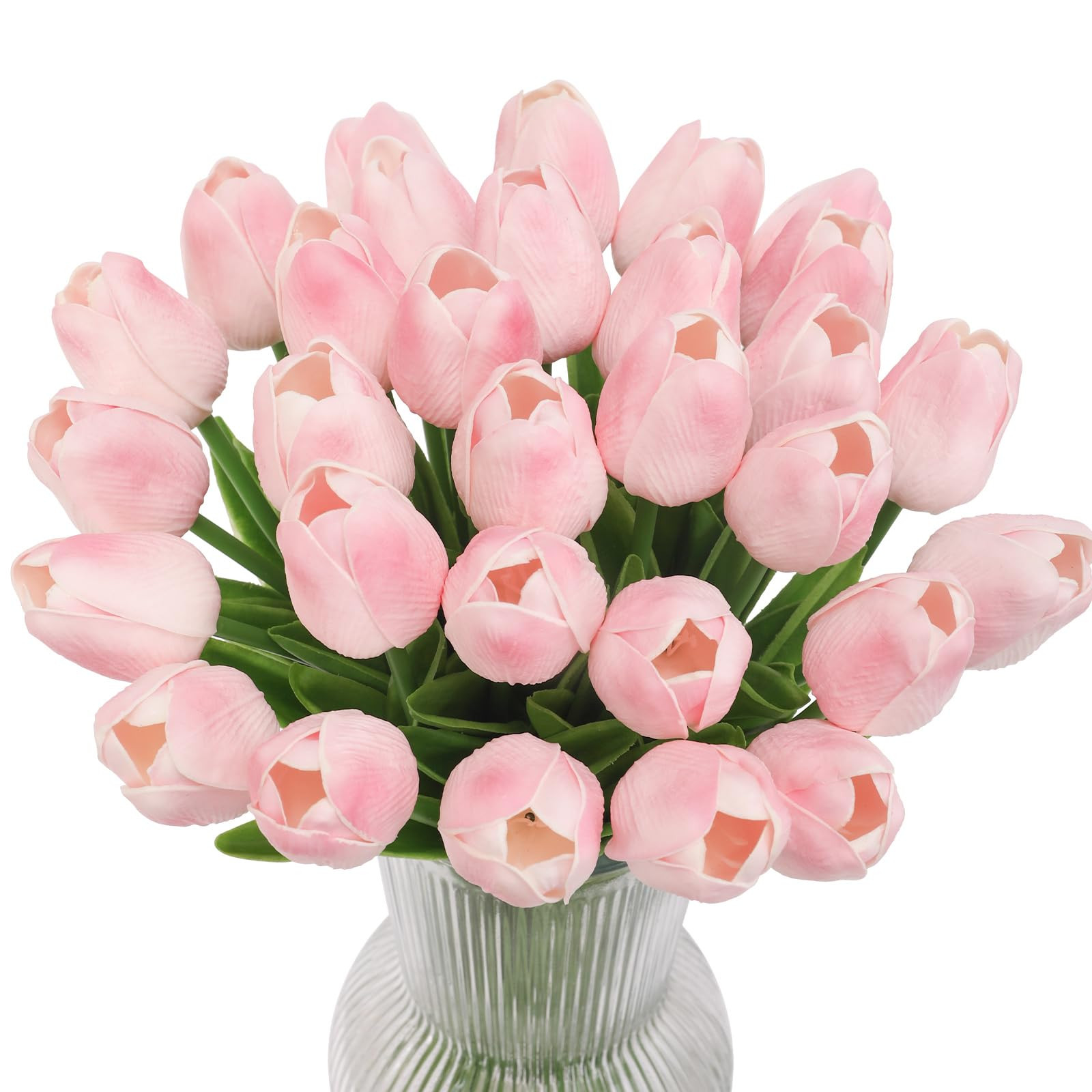 30 Pcs Fake Latex Tulips Artificial Flowers Faux Tulip Stems Real Touch Tulips for Wedding Party ... | Amazon (US)