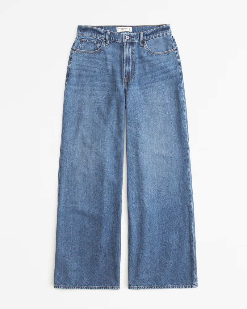 Women's High Rise Wide Leg Jean | Women's Bottoms | Abercrombie.com | Abercrombie & Fitch (US)